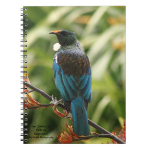 Note Book, New Zealand Tui Bird Spiral Notebook