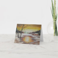 Note Card Ann Hayes Painting Winter Scene