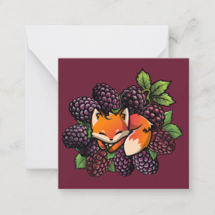 Note Card: Blackberry Fox Card