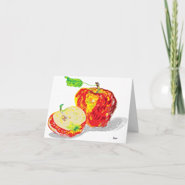 Note Card Blank inside /Apples (Front)