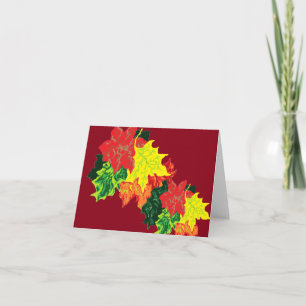 Note Card Blank inside Autumn Leaves