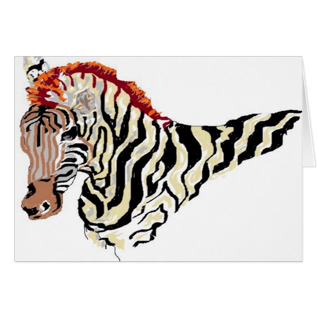 Note Card Blank inside/ Zebra (Front Horizontal)