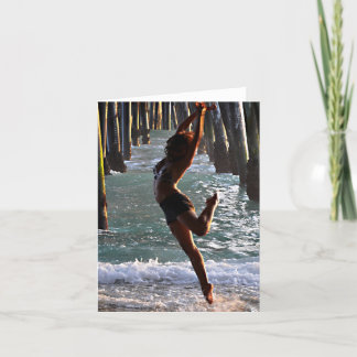 NOTE CARD:  Dancer at the Ocean Card