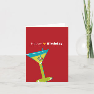 Note Card_Happy Birthday Martini Card