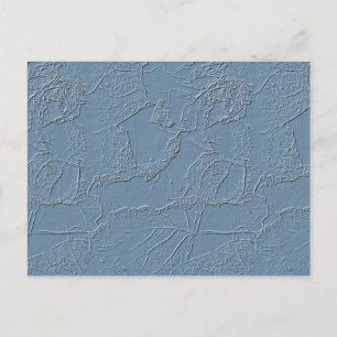 Note card in blue abstract leaf nature design
