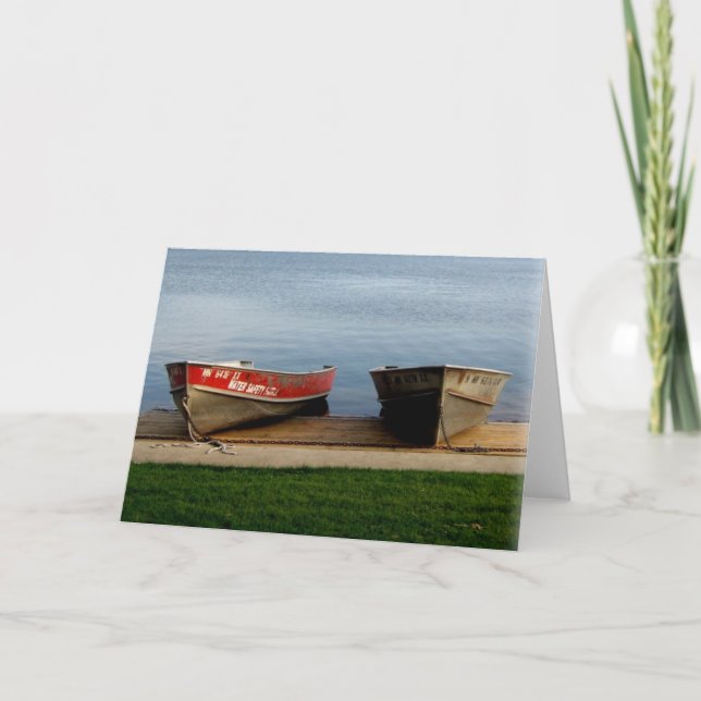 NOTE CARD: Lake Harriet, "Boats", Mpls., MN_ Card (Front)