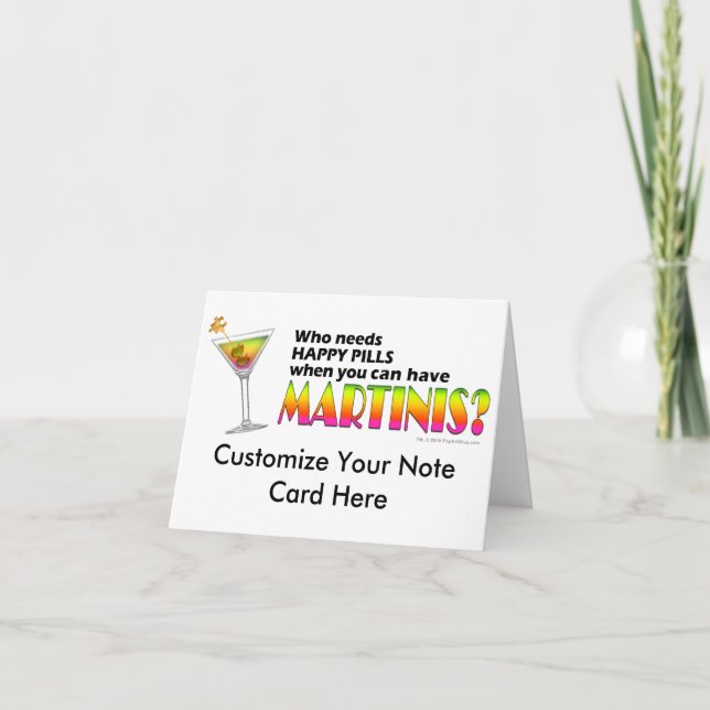 Note Card - Martinis v. Happy Pills (Front)