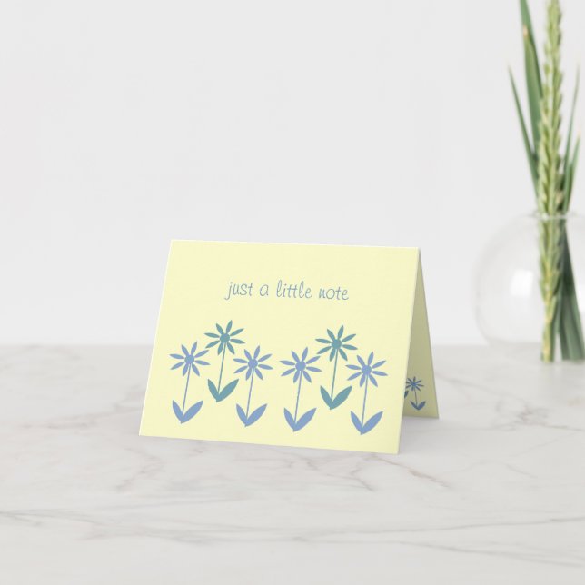Note Card - Simply Blue Daisies (Front)