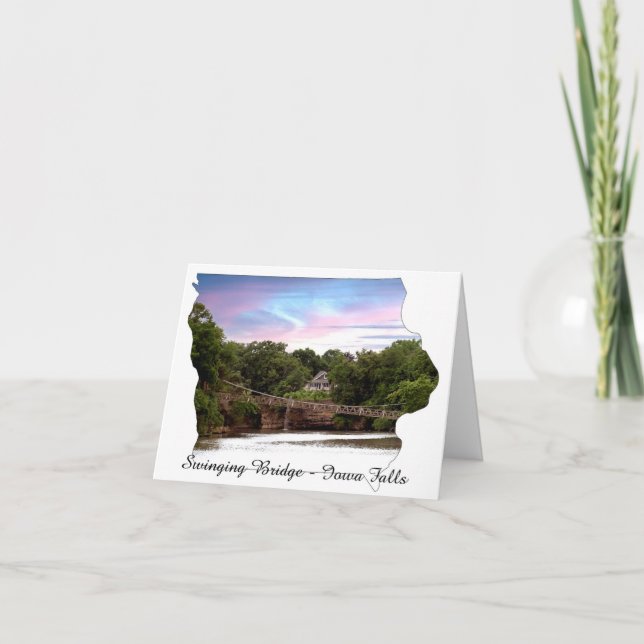 Note Card - Swinging Bridge, Iowa Falls, Iowa (Front)