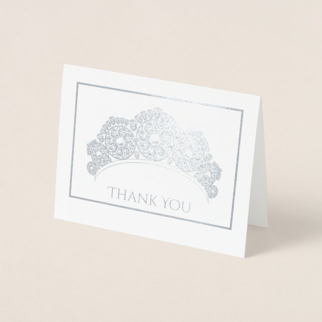 Note Card-Thank You-Small Size Foil Card (Front)