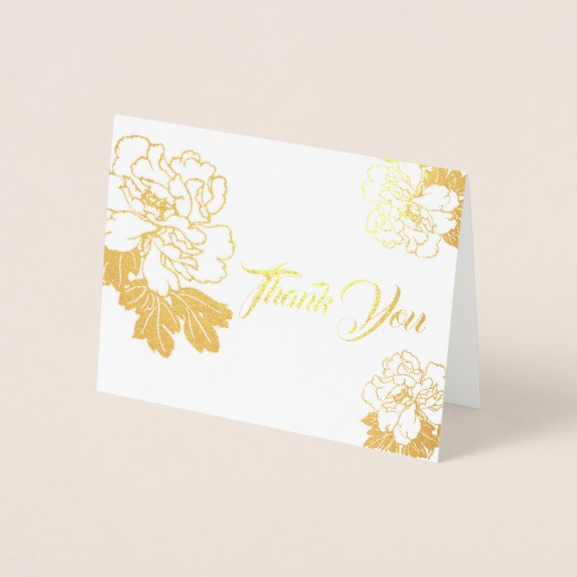 Note Card-Thank You-Small Size Foil Card (Front)