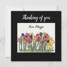 Note Card Thinking of You Flower Garden