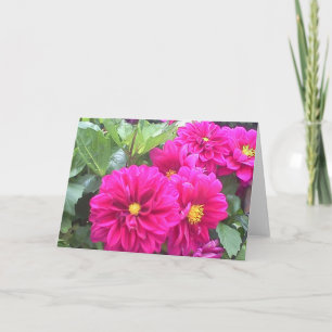 Note card with photo of purple flower