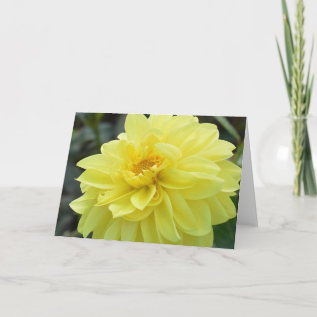 Note card with yellow dahlia (Front)