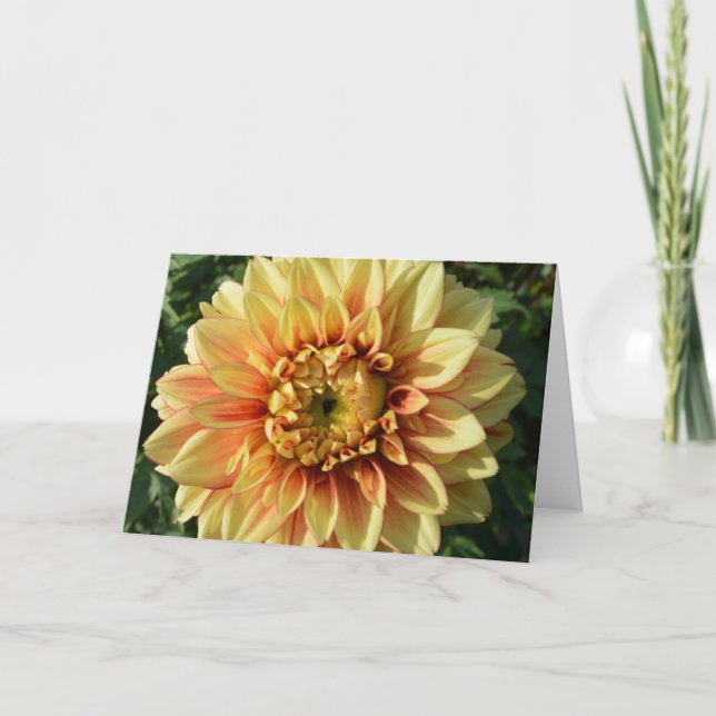 Note card with yellow dahlia (Front)