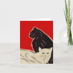 Note Cards eye-CATching Art Deco Style Colour