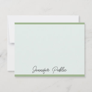 Note Cards Modern Elegant Script Name Template