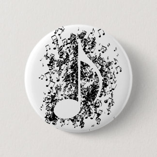 Note Explosion 6 Cm Round Badge