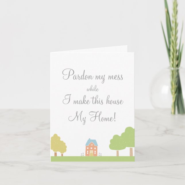 Note for the neighbours customisable new home card (Front)