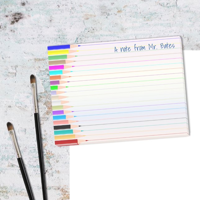 Note from Art Teacher Personalised Sticky Notes (Note from art teacher sticky notes 🎨)