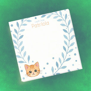 Note from Custom Name with Adorable Orange Kitten