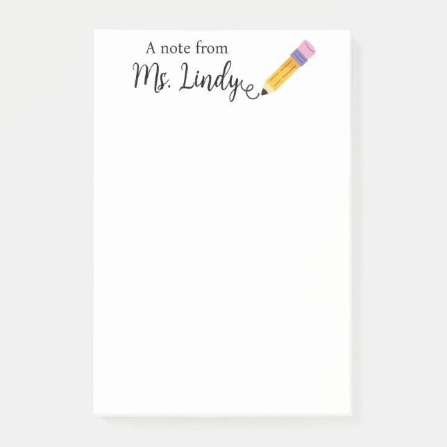 Note From Teacher (Front)