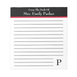 Note From The Desk Of ~ Personalized