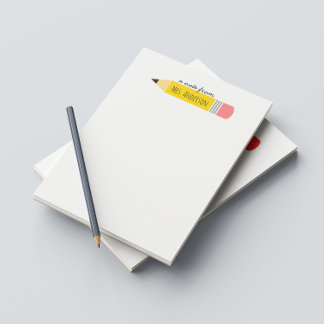 Note from the Teacher Pencil Gift