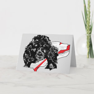 Note Greeting Card : Poodle blank inside