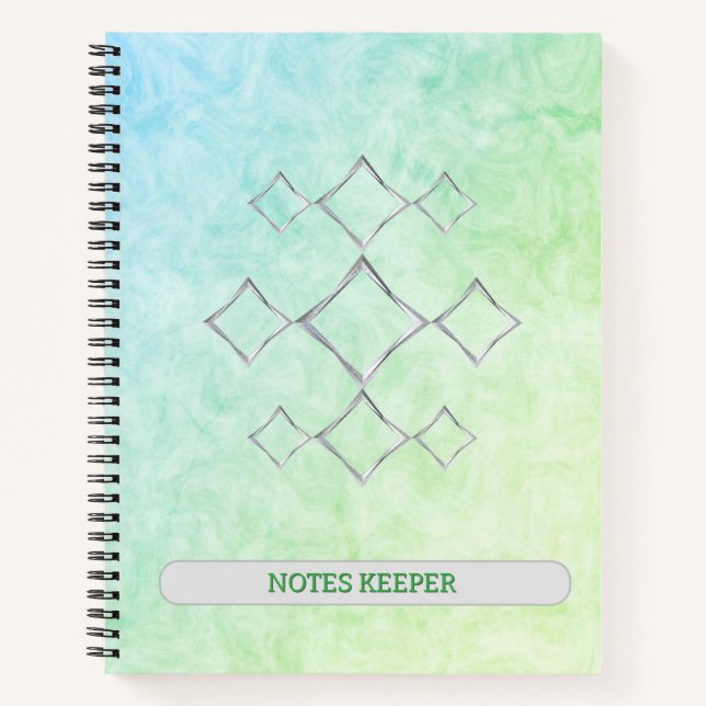Note keeper cover with soft texture backdrop notebook (Front)