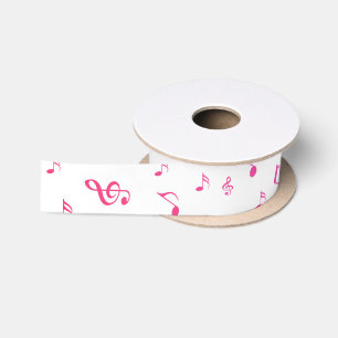 note,music,colour, colourful + pattern, house satin ribbon
