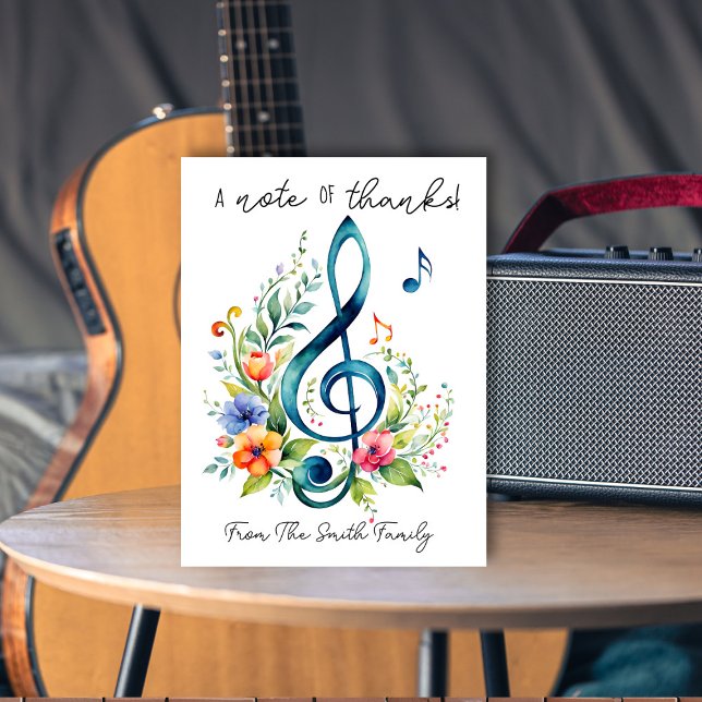 note of thanks music teacher gift CARD HOLDER (Creator Uploaded)