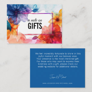 Note on GIFTS Anemone Dreamscape Wedding Enclosure Card
