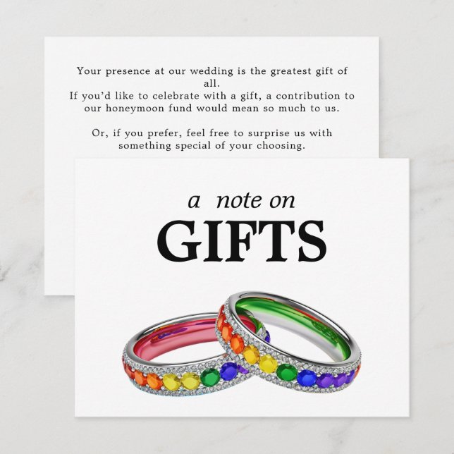 🌈  Note on GIFTS LGBTQ Intertwined in Pride Enclosure Card (Front/Back)