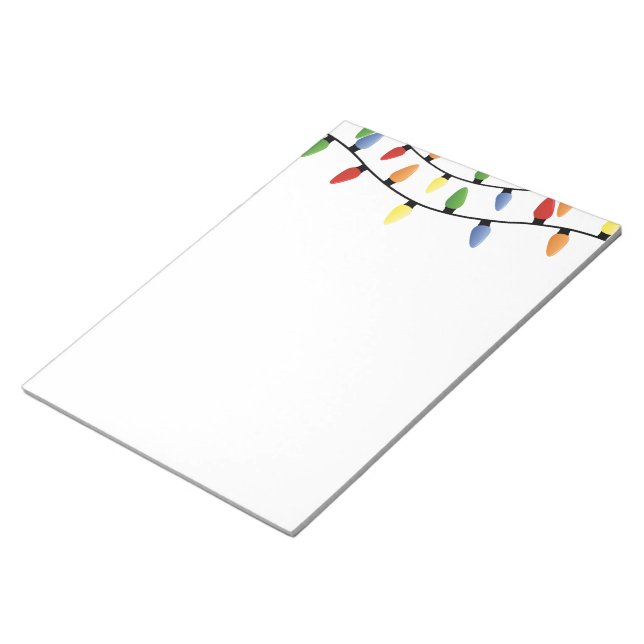Note Pad-Christmas Lights (Angled)