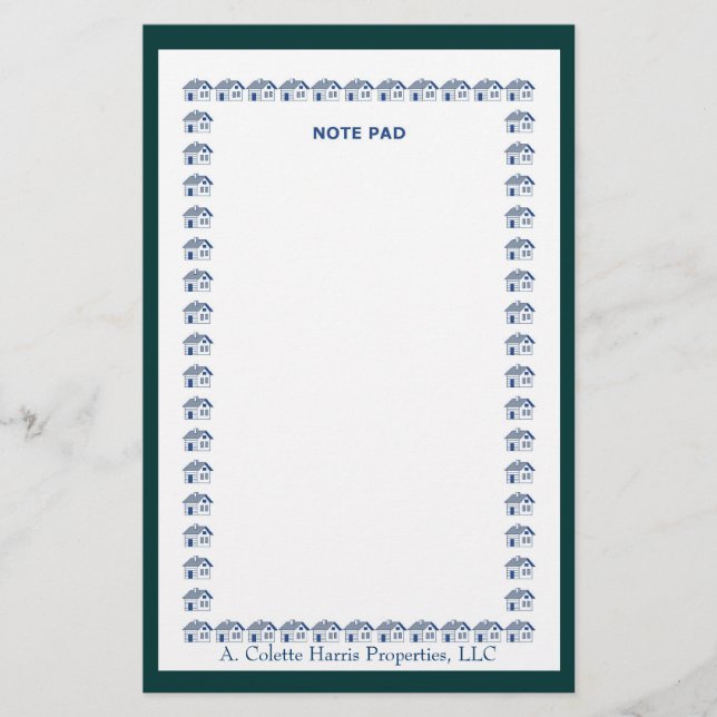 Note Pad- Design 10 Stationery (Front)