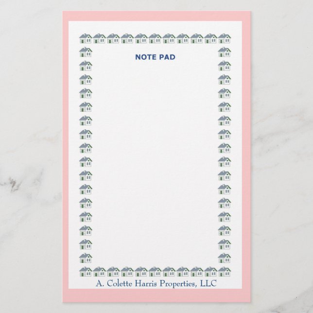 Note Pad- Design 8 Stationery (Front)
