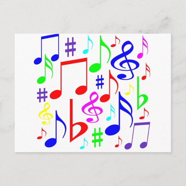 note rainbow postcard (Front)