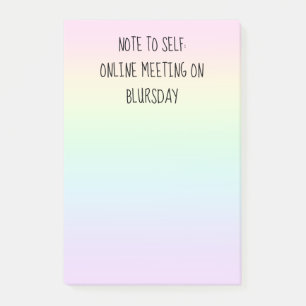 "Note to Self" Funny Pastel Rainbow Post-it Notes