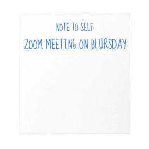 "Note to Self" Funny Quarantine Notepad