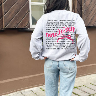 Note To Self, I am Enough Sweatshirt