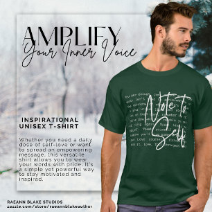 "Note to Self" Inspirational Unisex T-Shirt