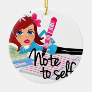Note To Self Teen Ceramic Tree Decoration