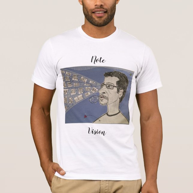 Note Vision T-shirt by Tony Cimino (Front)