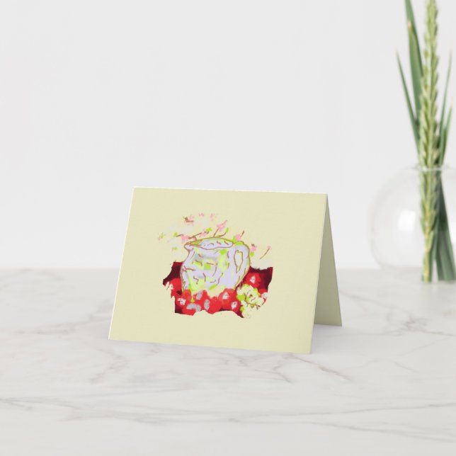 Note  : Water Pitcher Tomatoes with Grapes Card (Front)