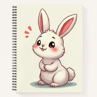 Note with cute rabbit character notebook