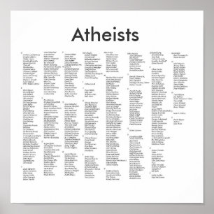 noteable atheists, Atheists Poster