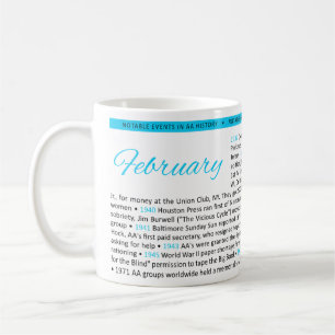 Noteable Events in AA History Mug - February