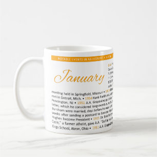 Noteable Events in AA History Mug - January