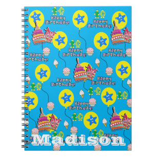 Notebook, #10 Happy 10th Birthday Notes Blue Notebook